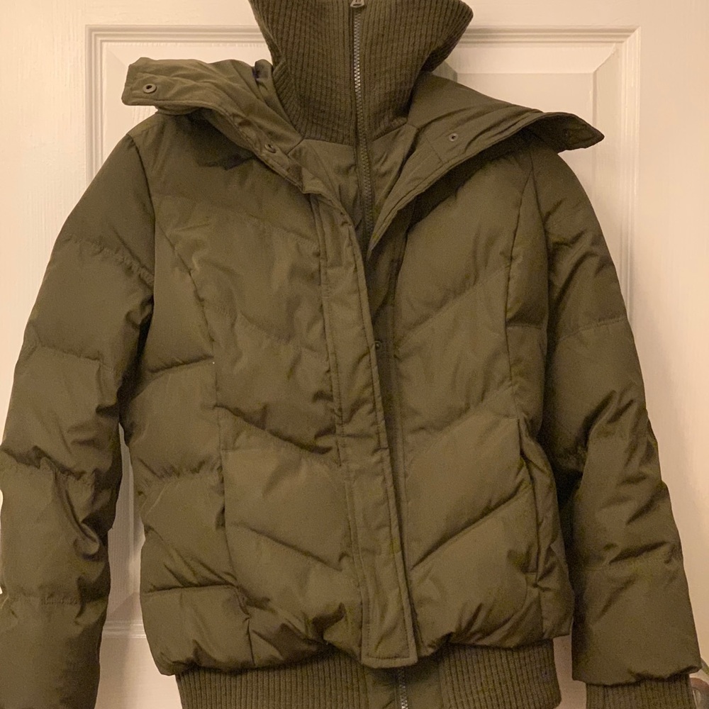 Olive Green Puffy Coat Size XS